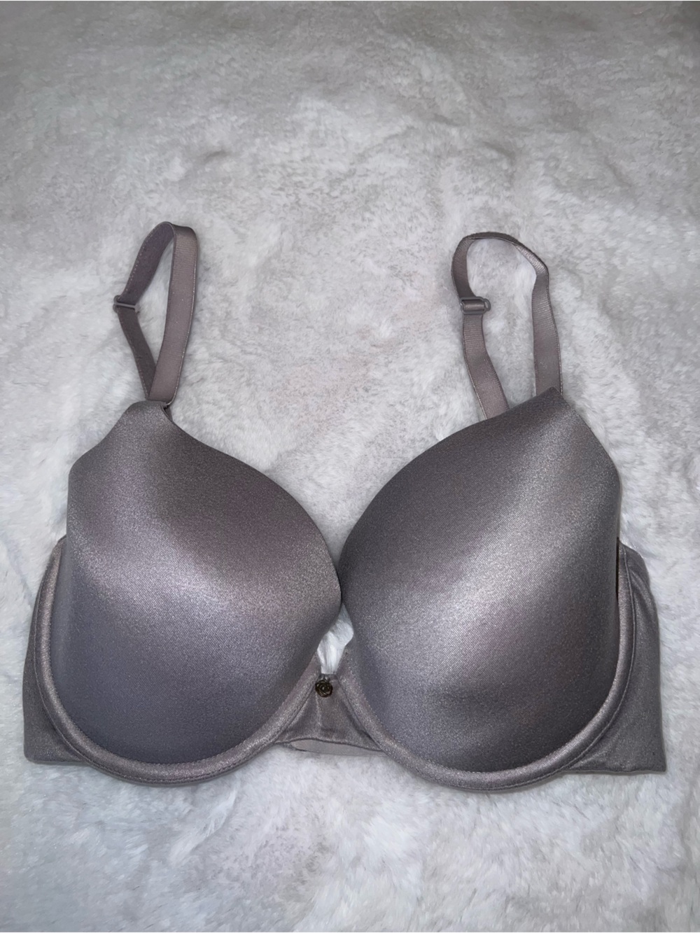 Betsey Johnson Silver Shimmery Molded T-Shirt Bra